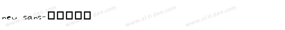 neu sans字体转换